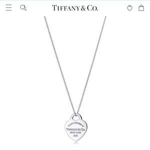 Tiffany heart tag pendant & chain